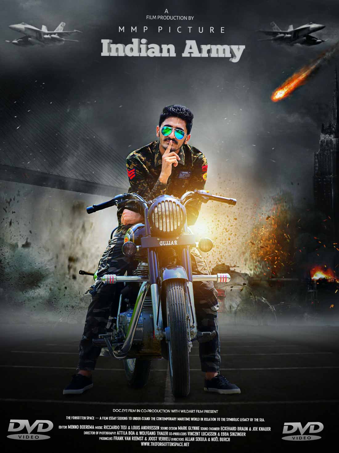 Indian Army Action Movie Poster Photo Manipulation