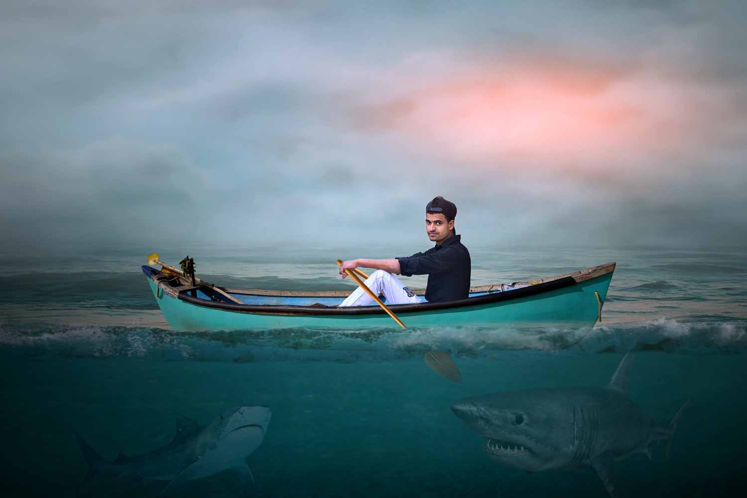 Boat Riding Photo Manipulation