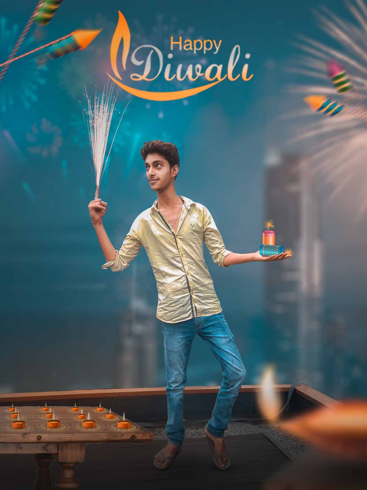 Diwali Photo Editing Diwali Light Effect Photo Manipulation
