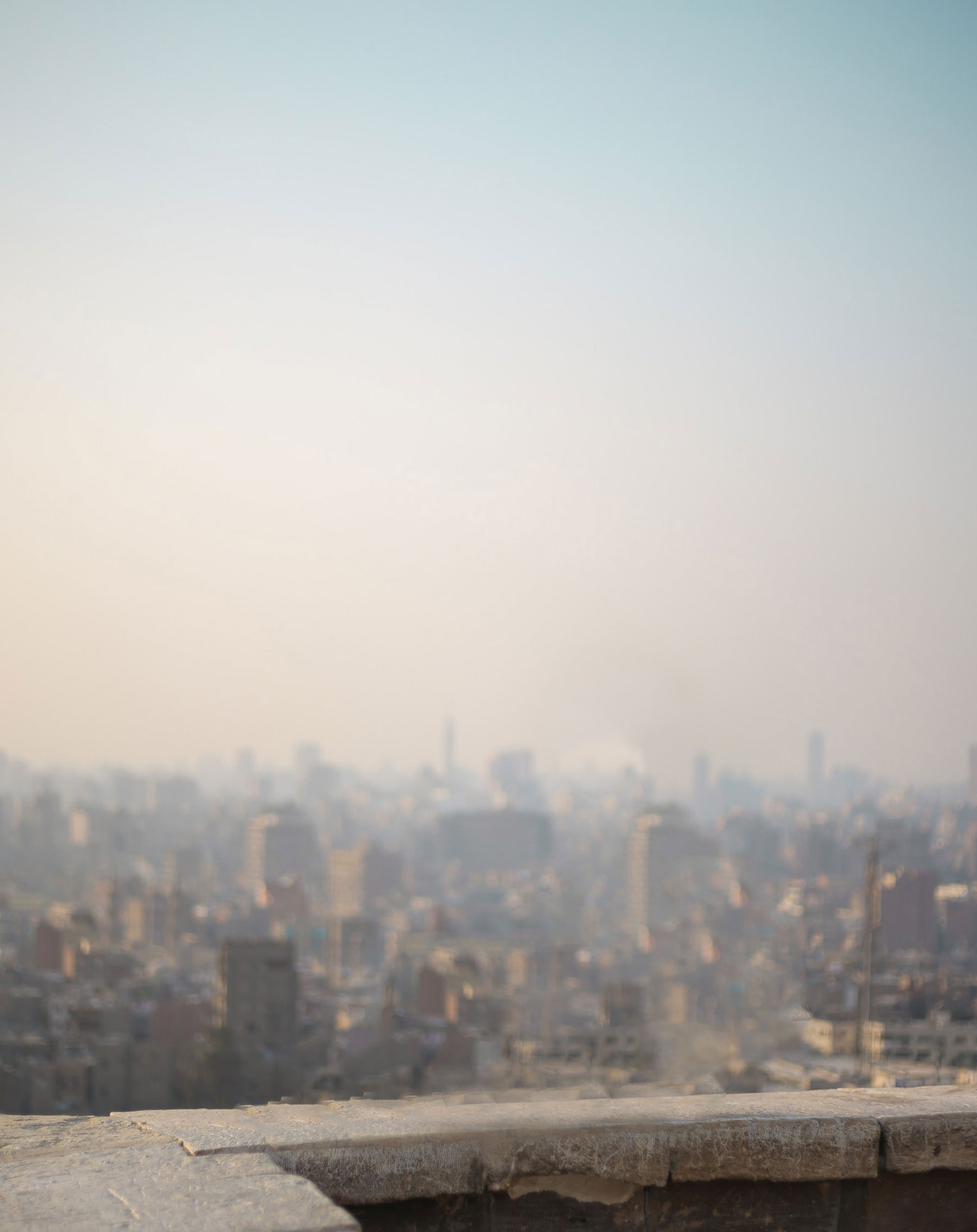 Smoky Blur City View Background Free Stock Image
