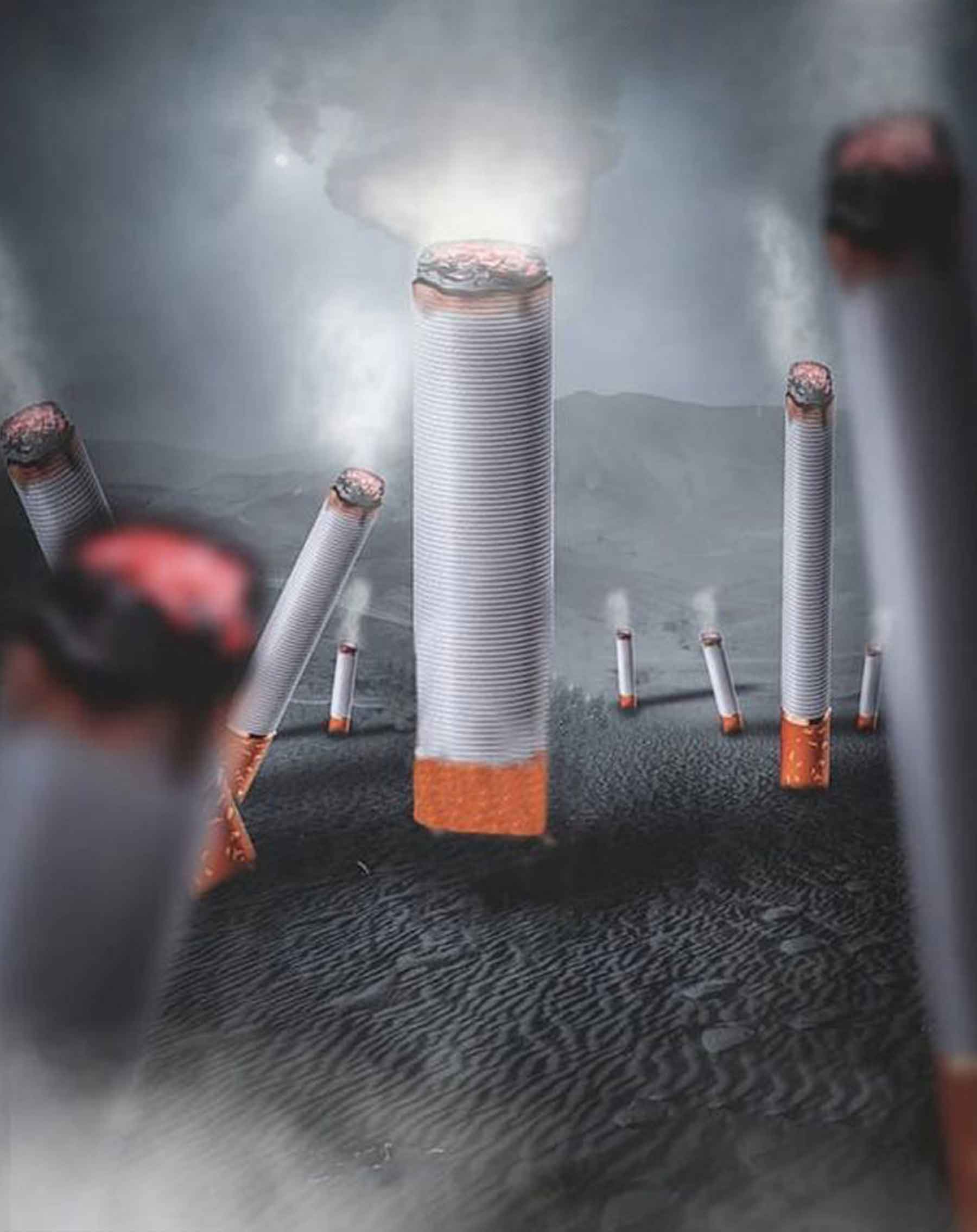 Cigarette Pillars CB Background Free Stock Image [ Download ]