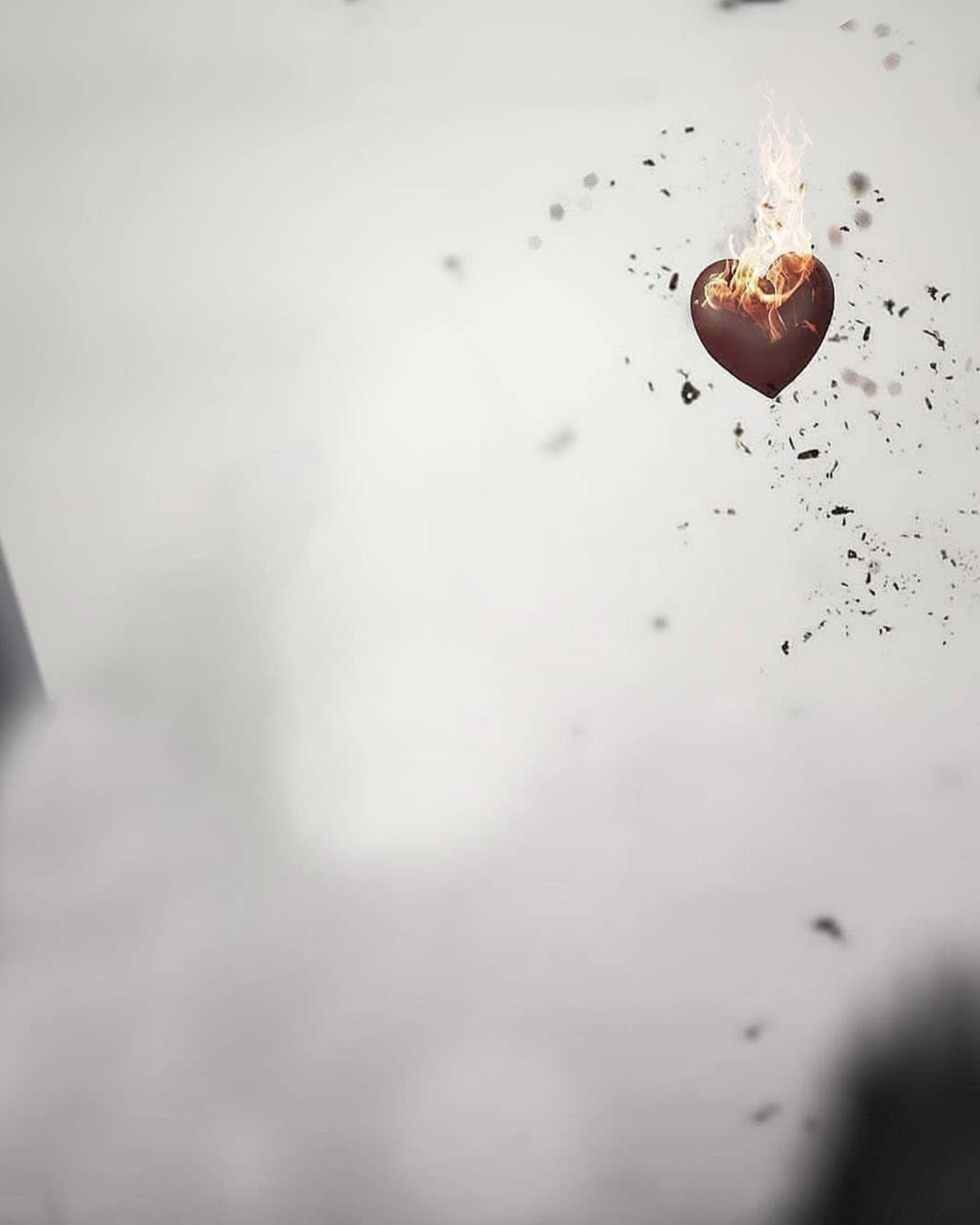 The Burning Heart White Snapseed Background Free Stock