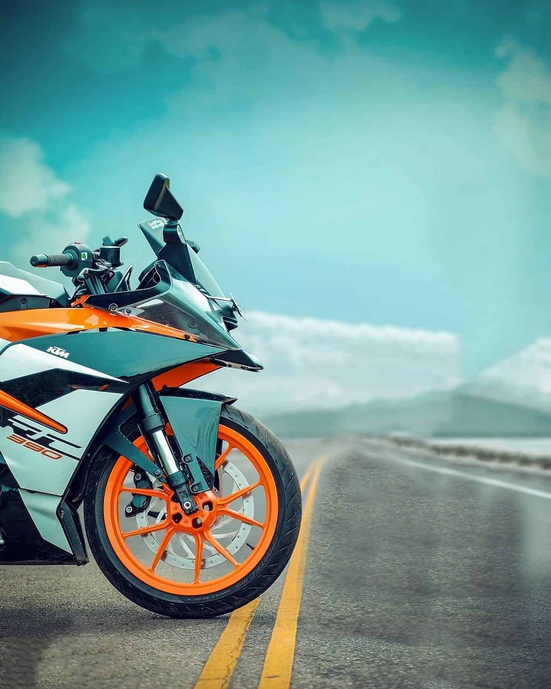KTM on Road Snapseed Background Free Stock Image