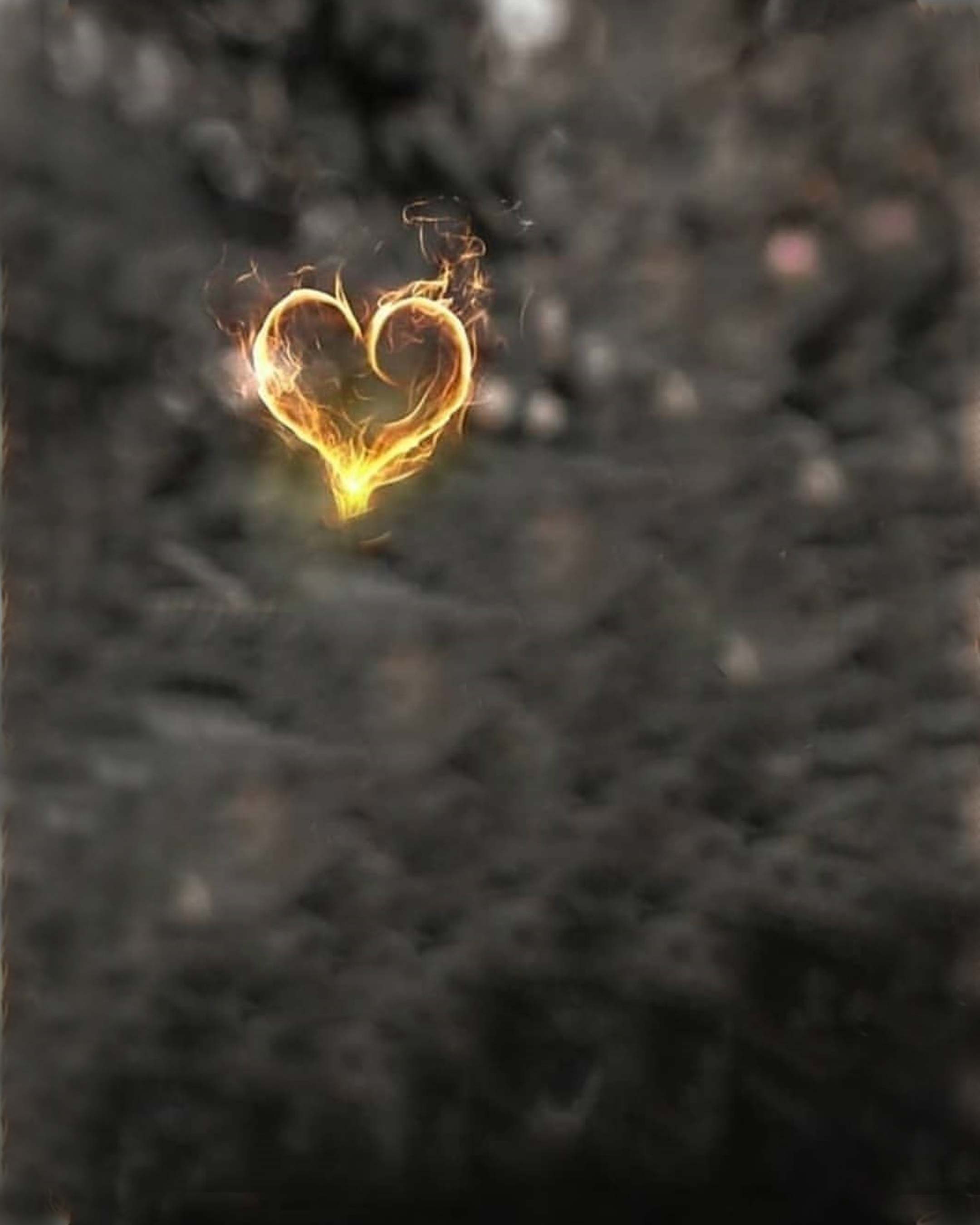 Dark Burning Heart Lightroom Background Free Stock Image
