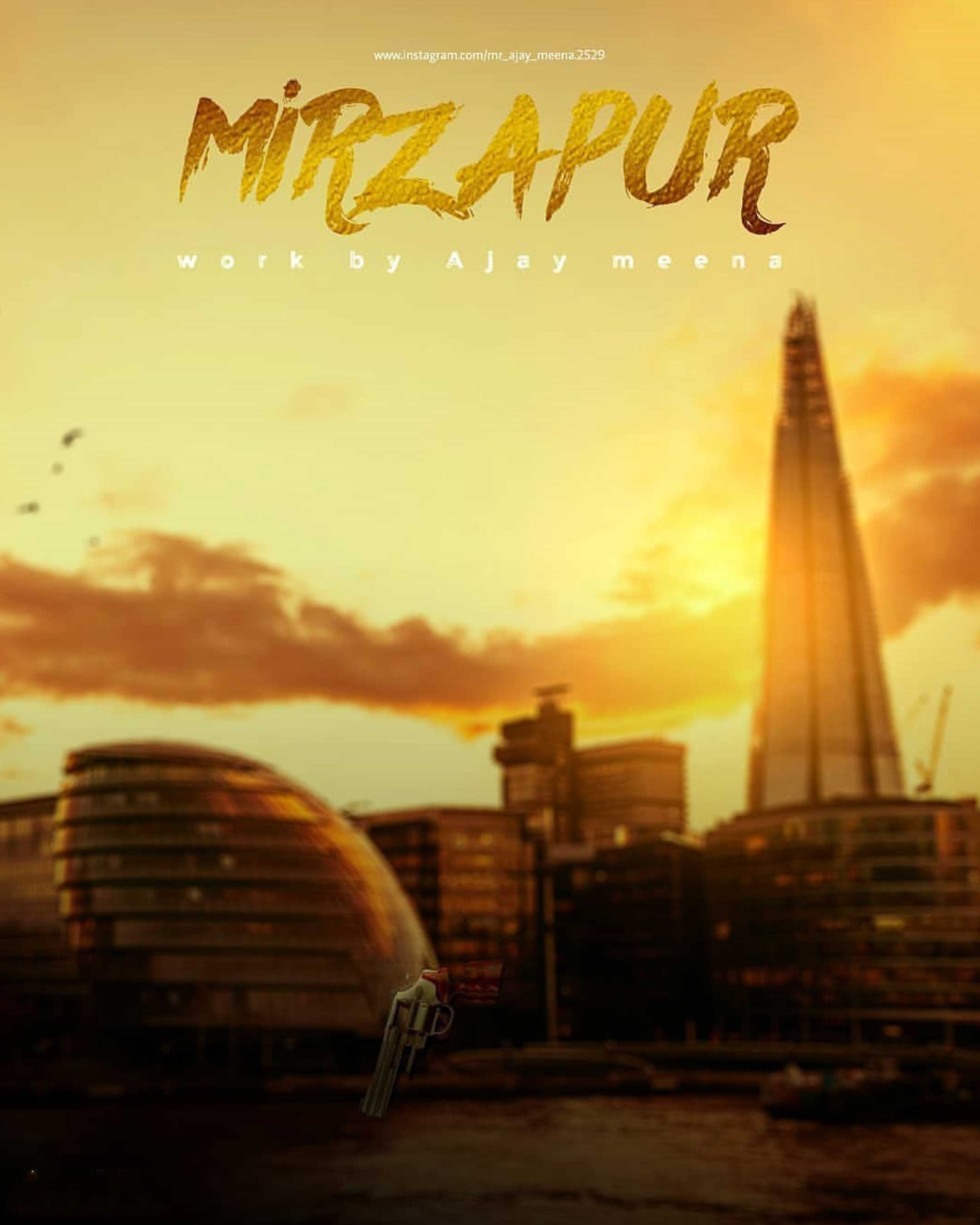 Mirzapur Action Movie Poster Background lightroom Image