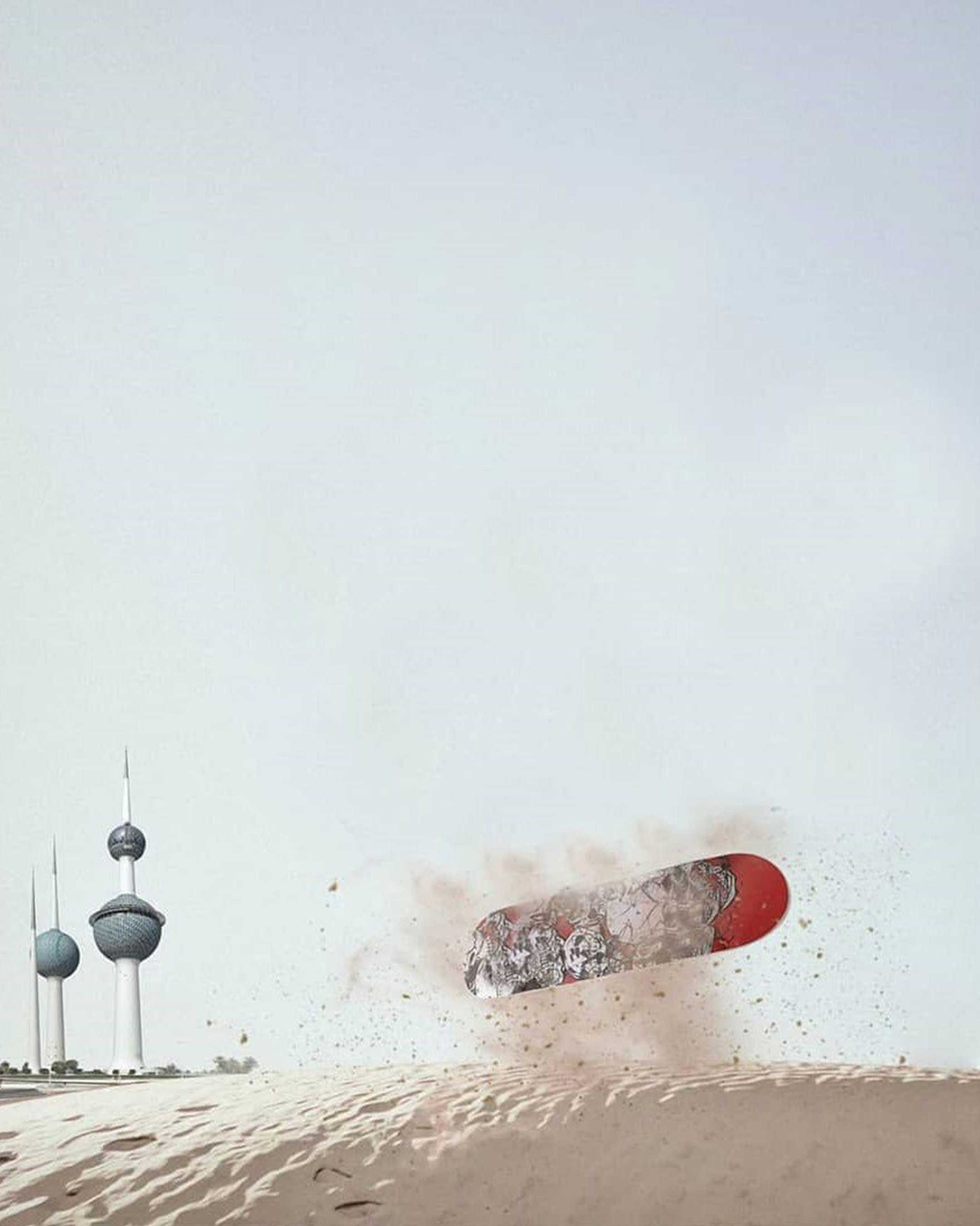Skateboard Desert Photo Editing Background Free Stock Image