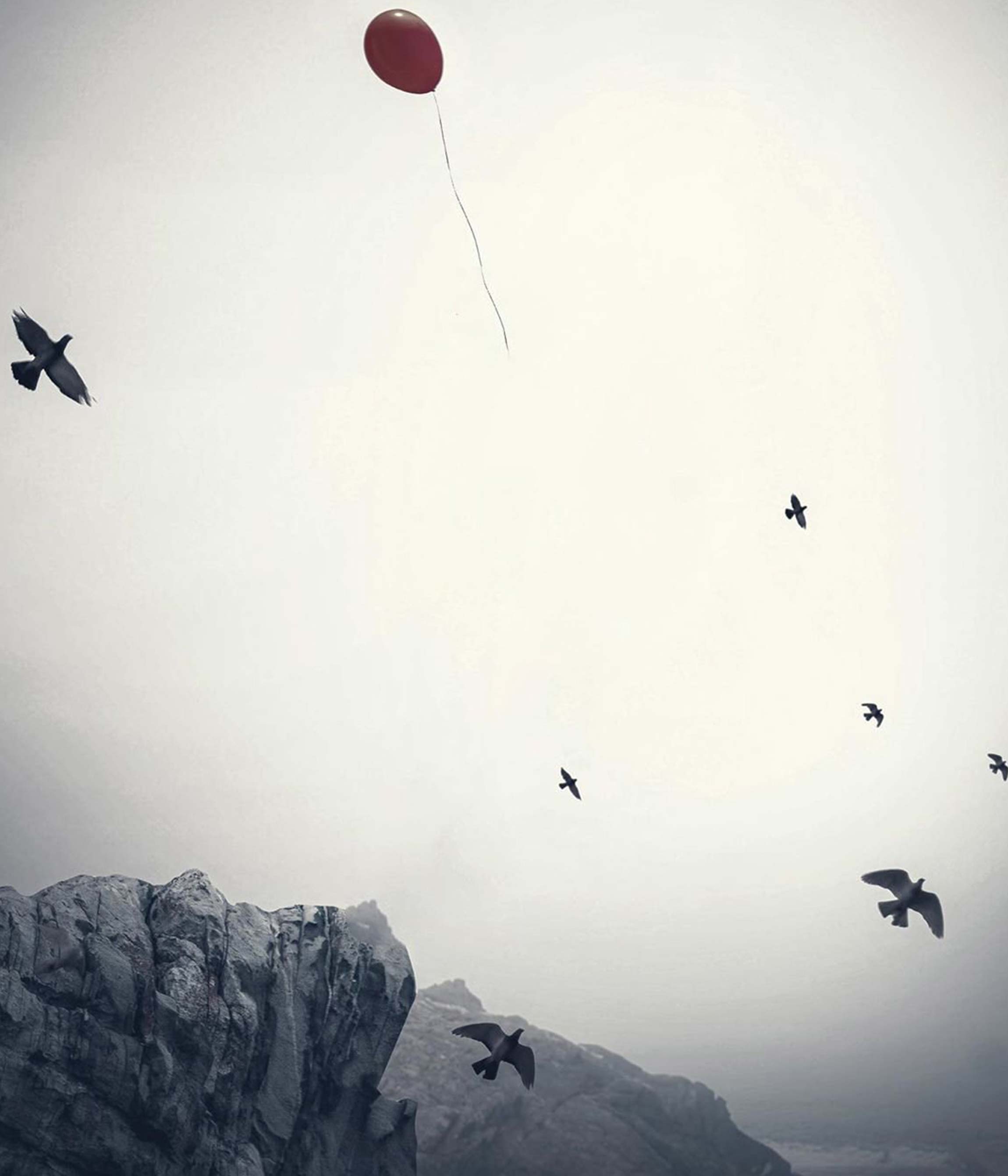Small Red Balloon Photo Editing Background Full HD