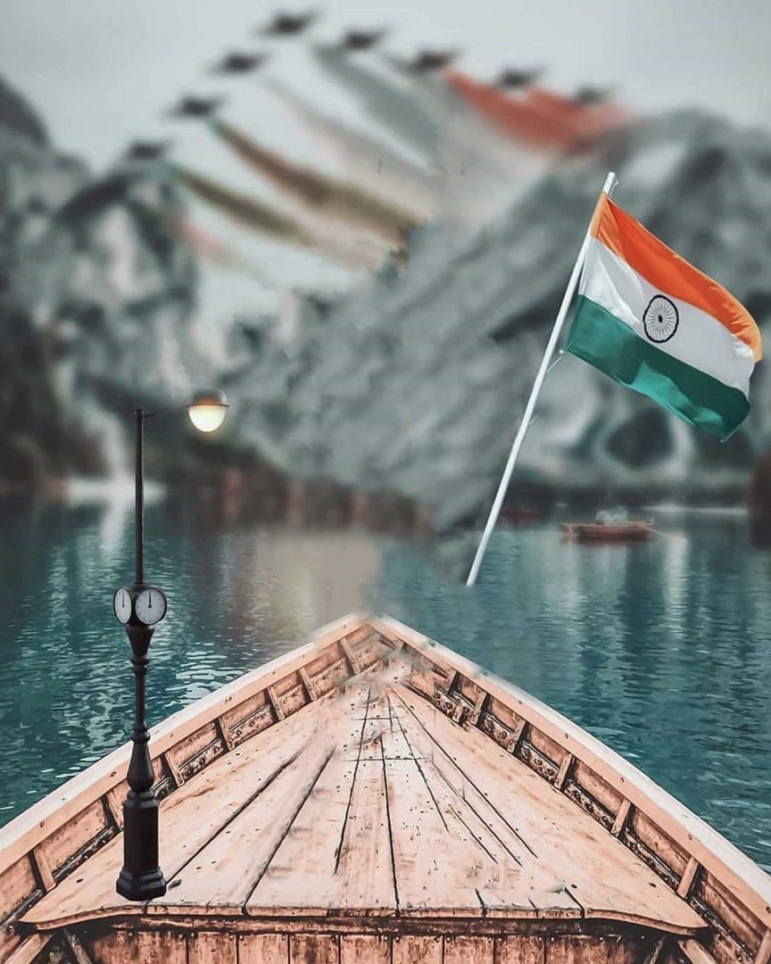 India Flag PicsArt Background Free Stock Image