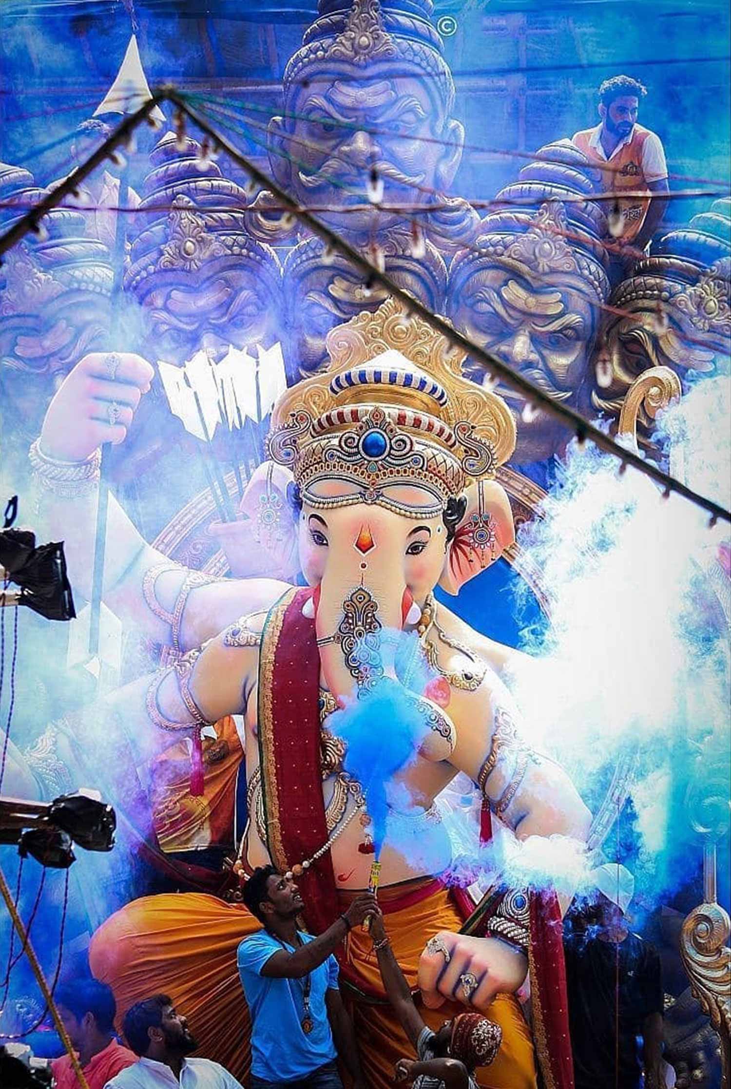 Happy Ganesh Chaturthi PicsArt Background Free Stock Image