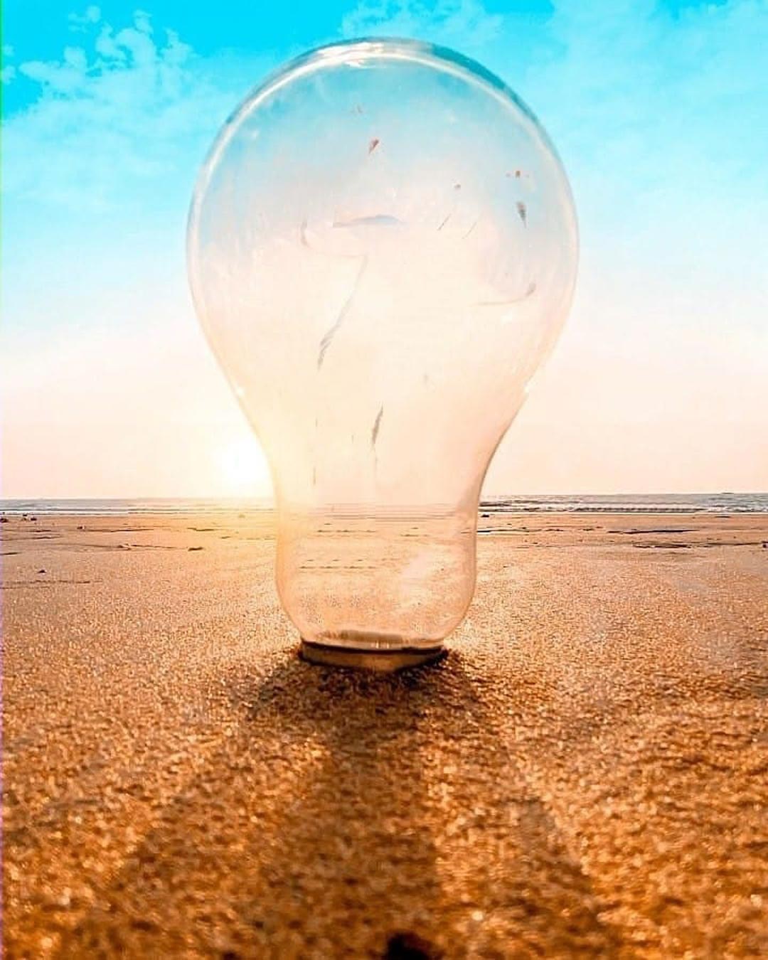 The Light Bulb Picsart Background Free Stock Image