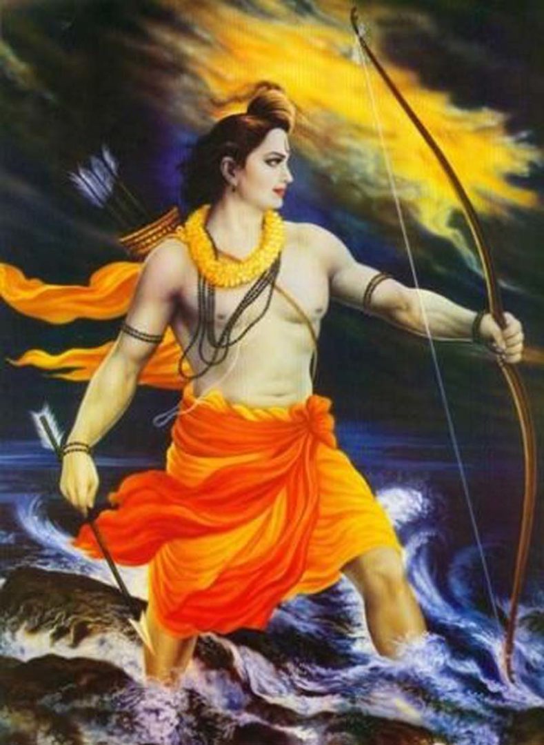 Lord Shri Ram Photo With Dhanush Full HD Wallpaper Image