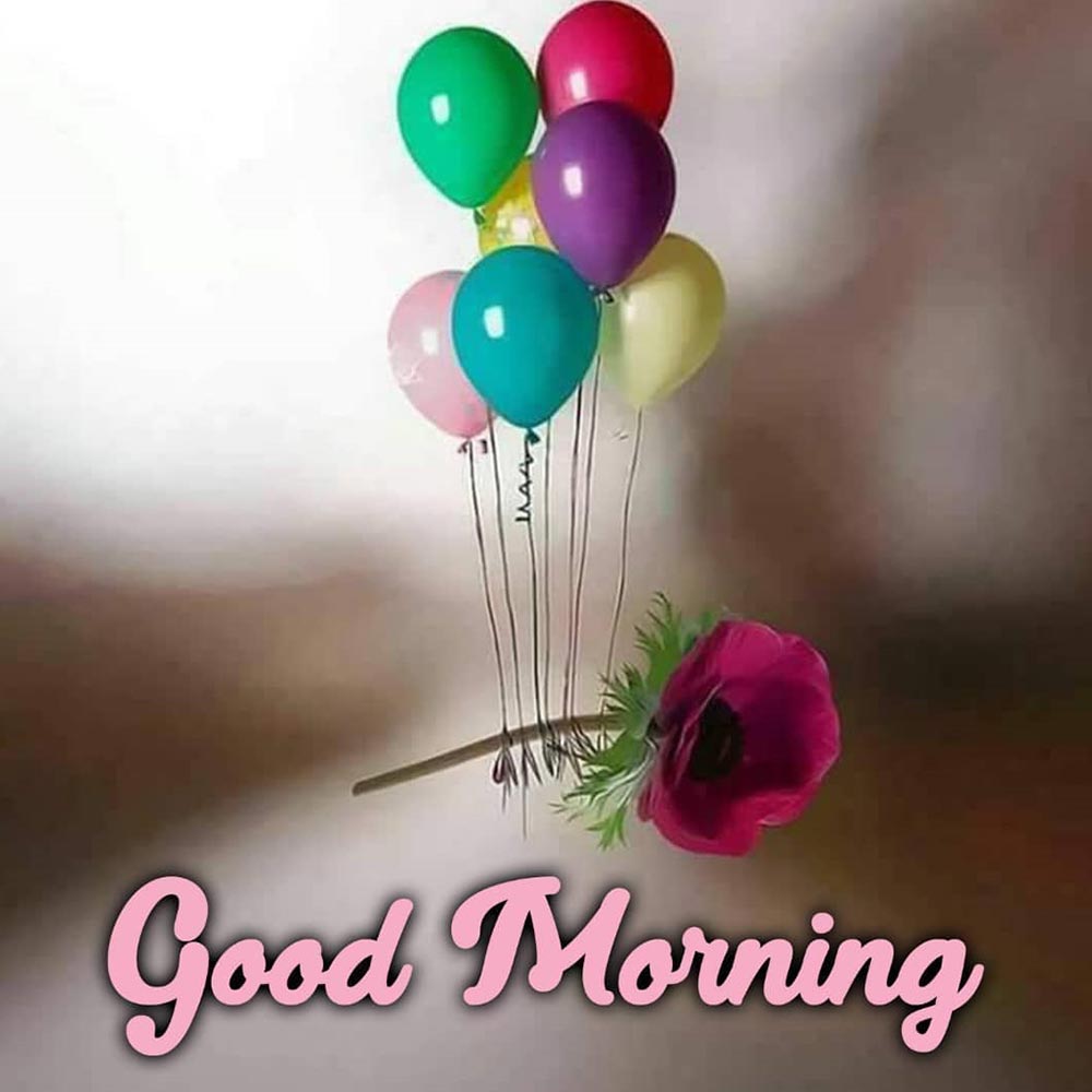 Colorful Balloons Good Morning Image For Wishing Girlfriend