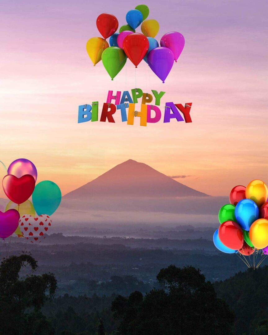 Happy Birthday Background Balloon Flying Full HD Image