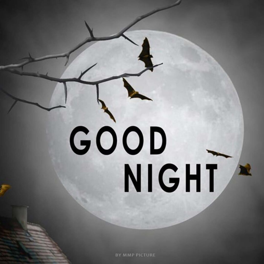 Emoji Good Night Image For WhatsApp Black Color [ Download ]